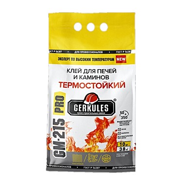 Клей д/каминов и печей Геркулес термостойкий (10кг)